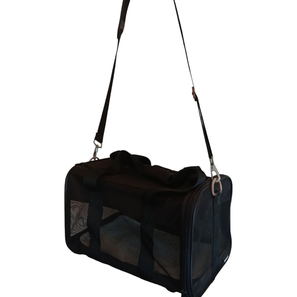 Amazon Basics Black Pet Carrier For A Small Pet with Shoulder Strap 13"X10"